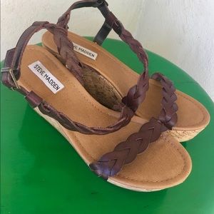 Steve Madden Melroze  Rust Cork Platform Sandal